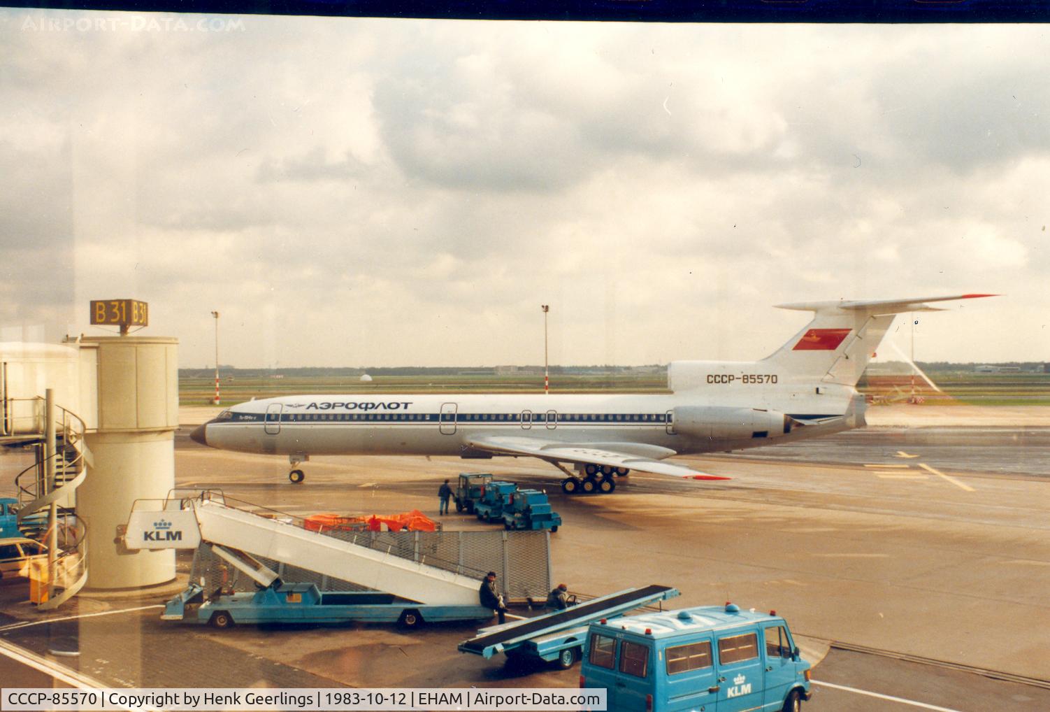 CCCP-85570, 1983 Tupolev Tu-154B-2 C/N 83A570, Aeroflot