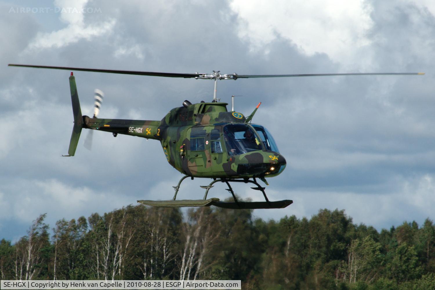 SE-HGX, 1978 Agusta AB-206B JetRanger II C/N 8555, A retired helcopter of the Swedish air Force that has been preserved by the Swedish Air Force Museum (Flygvapenmuseum).