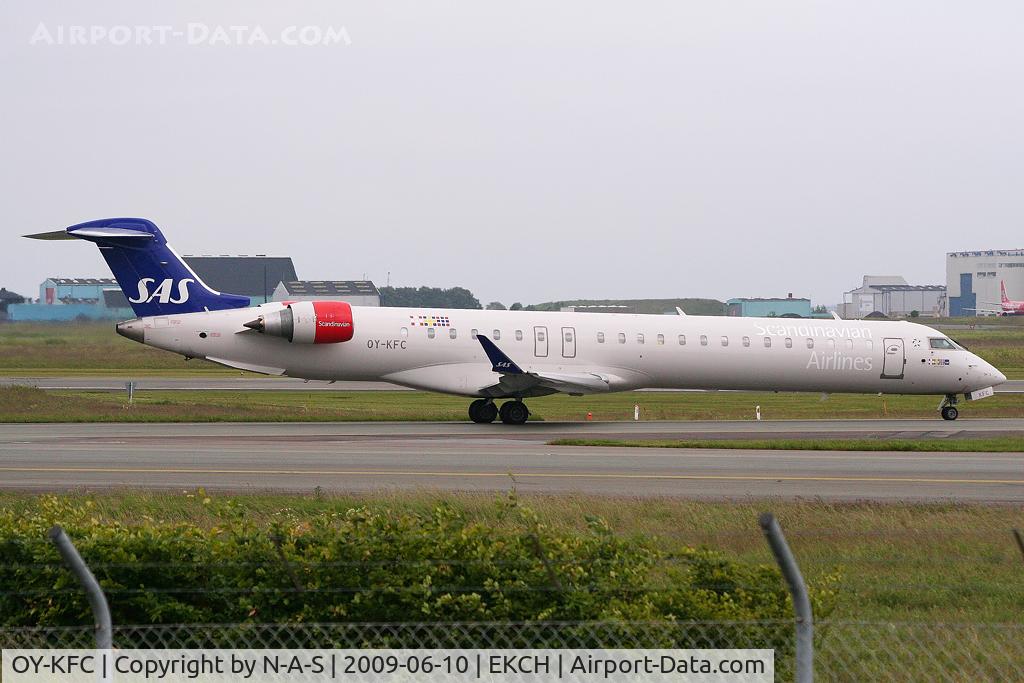 OY-KFC, 2009 Bombardier CRJ-900 (CL-600-2D24) C/N 15218, Heading for departure