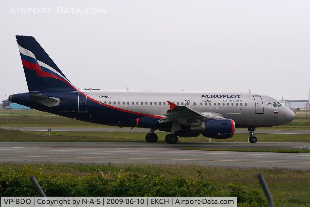VP-BDO, 2003 Airbus A319-111 C/N 2091, Heading for departure