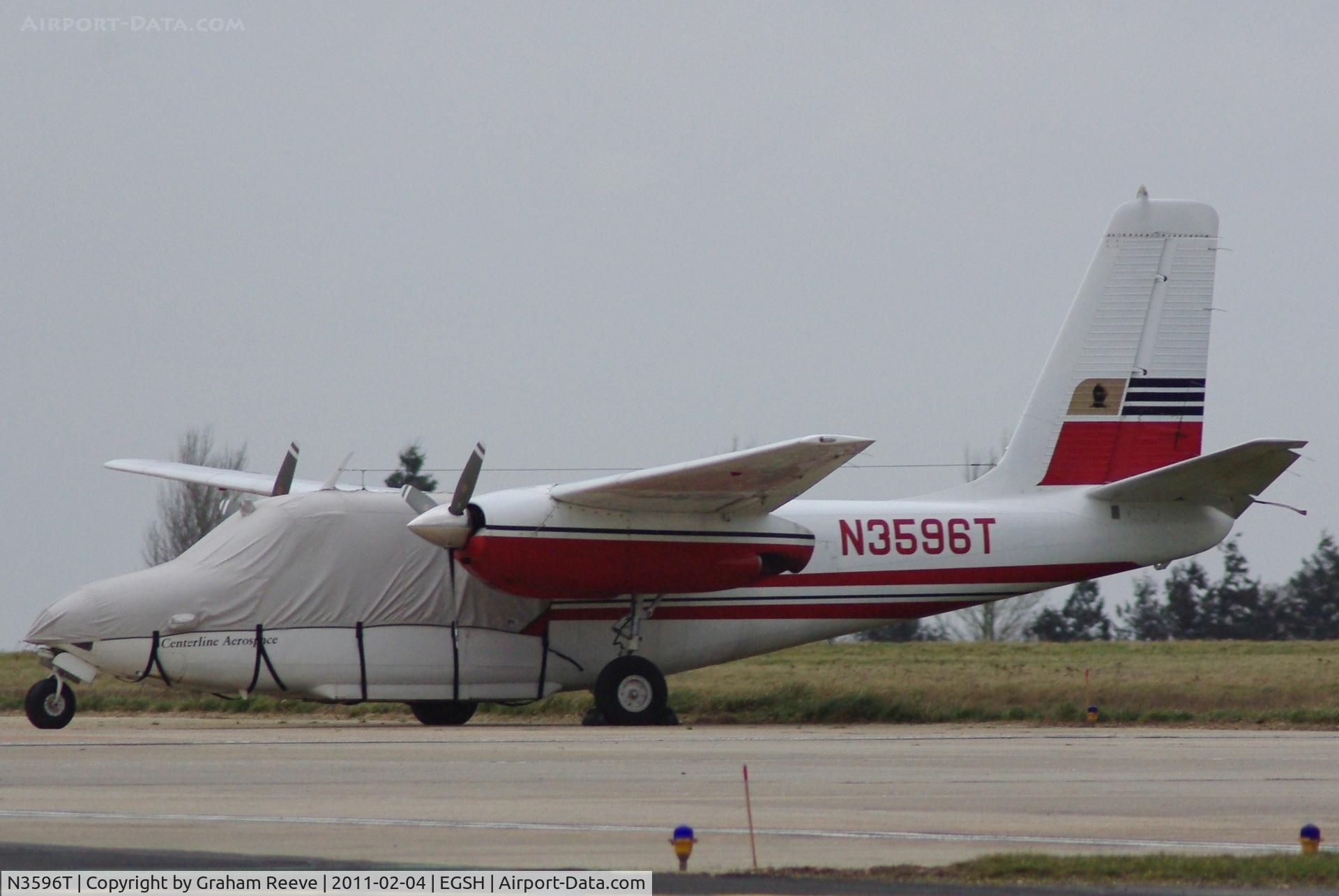 N3596T, 1959 Aero Commander 500 C/N 752, Parked at Norwich.