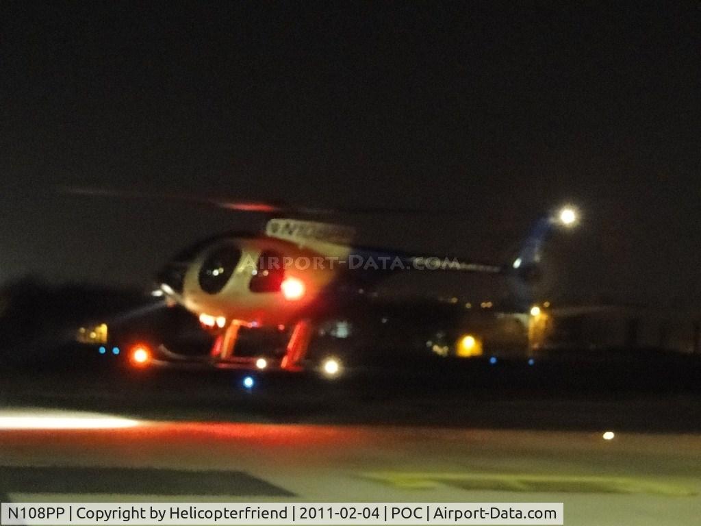 N108PP, 2008 MD Helicopters 369E C/N 0578E, Air taxi standby for take off clearence from the tower