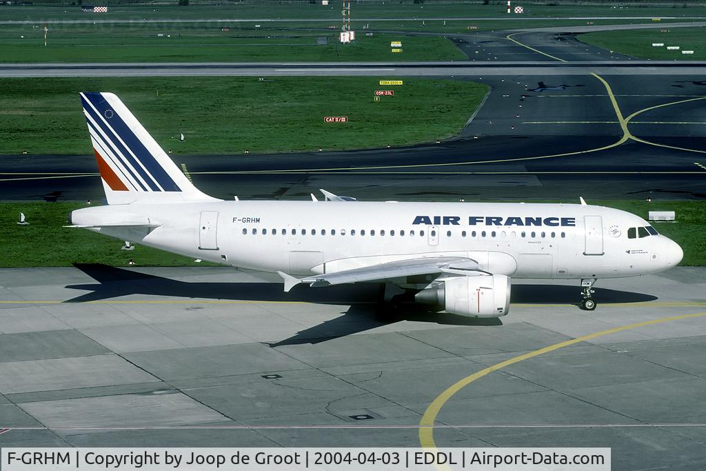 F-GRHM, 2000 Airbus A319-111 C/N 1216, regular visitor to DUS