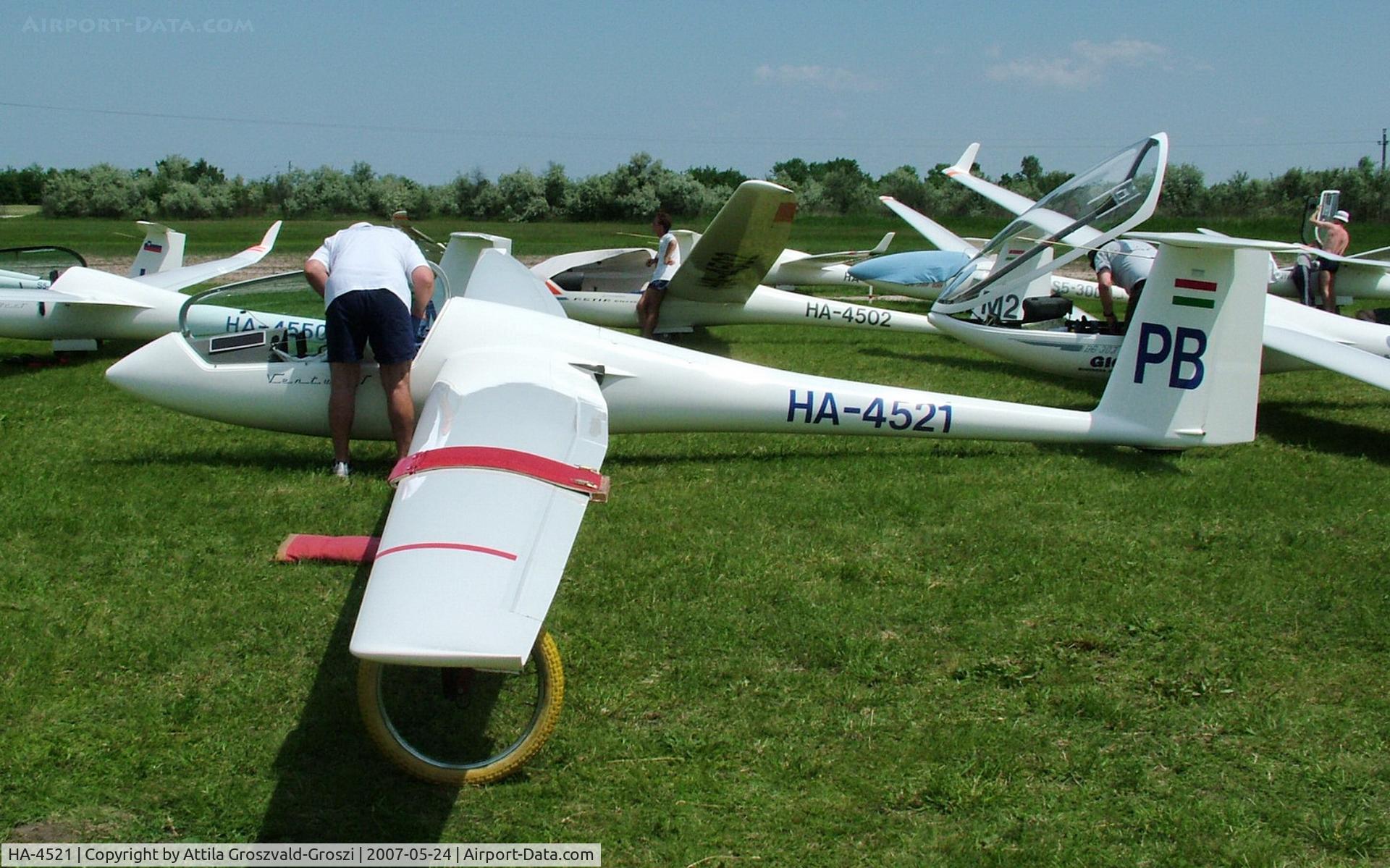 HA-4521, 1983 Schempp-Hirth Ventus bT C/N 6/126, Szatymaz Airfield - Hungary.
