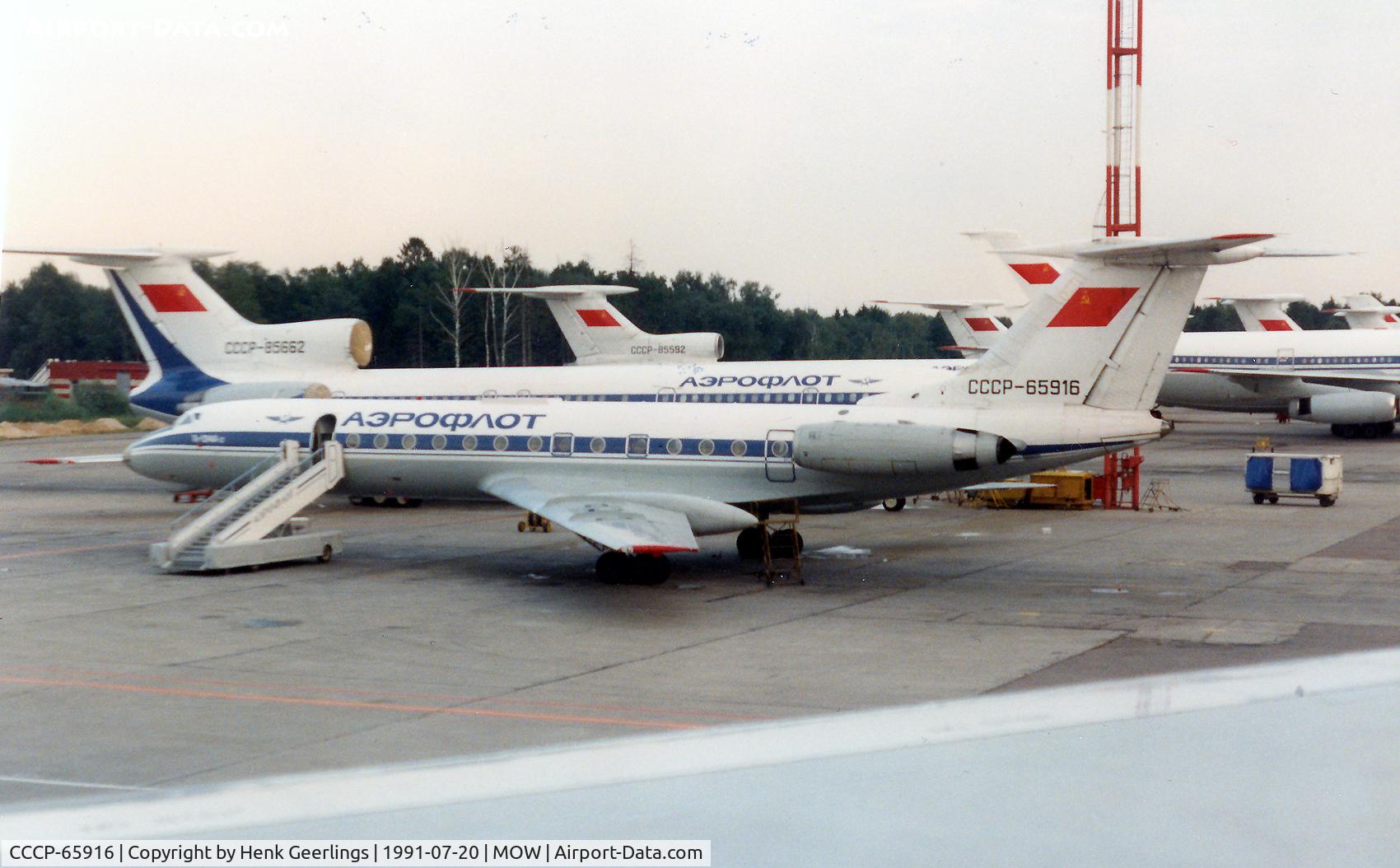 CCCP-65916, 1983 Tupolev Tu-134A-3 C/N 66152, Aeroflot