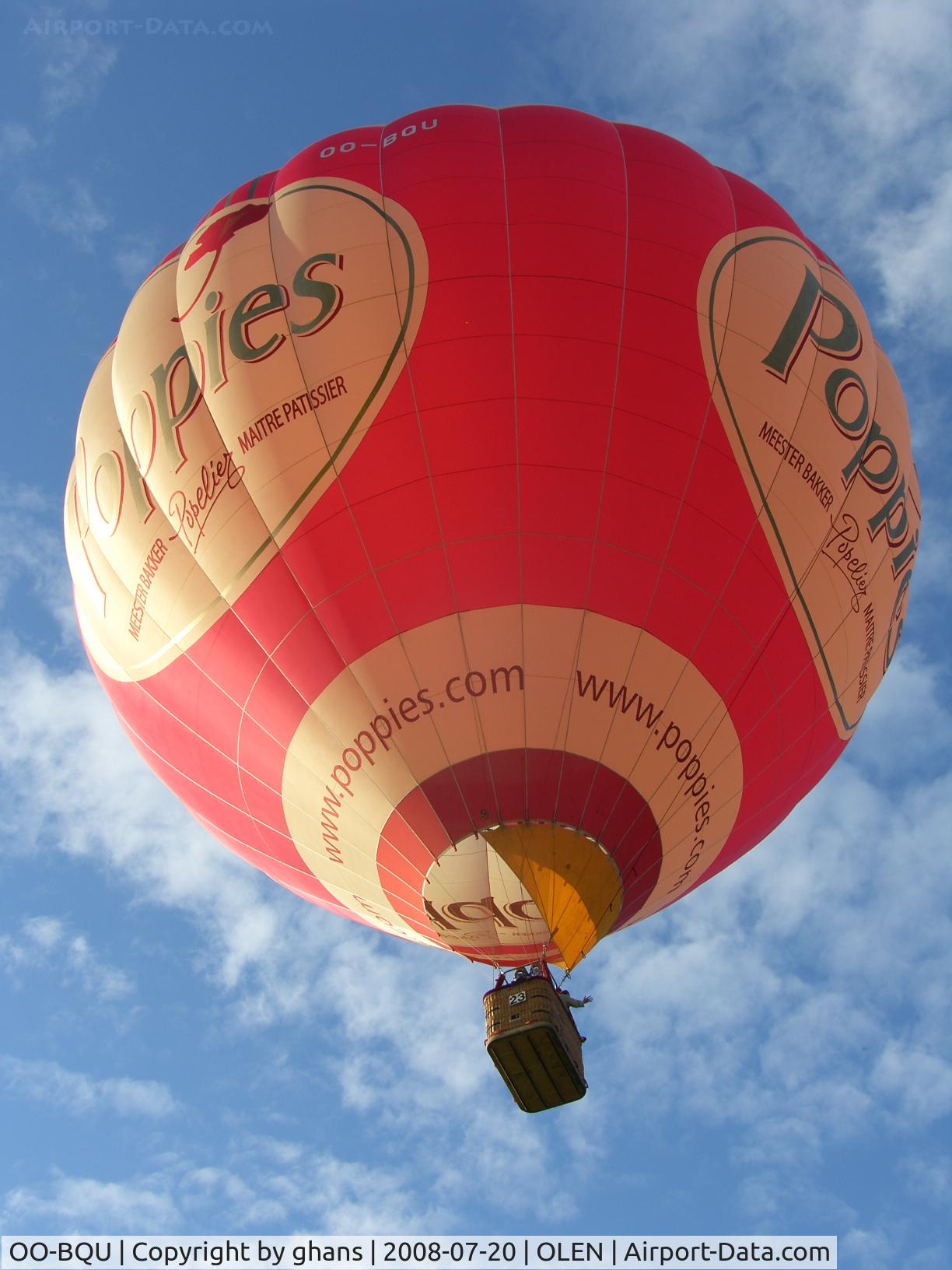 OO-BQU, 2007 Lindstrand Balloons LBL 150A C/N 631 (2), Olen 2008