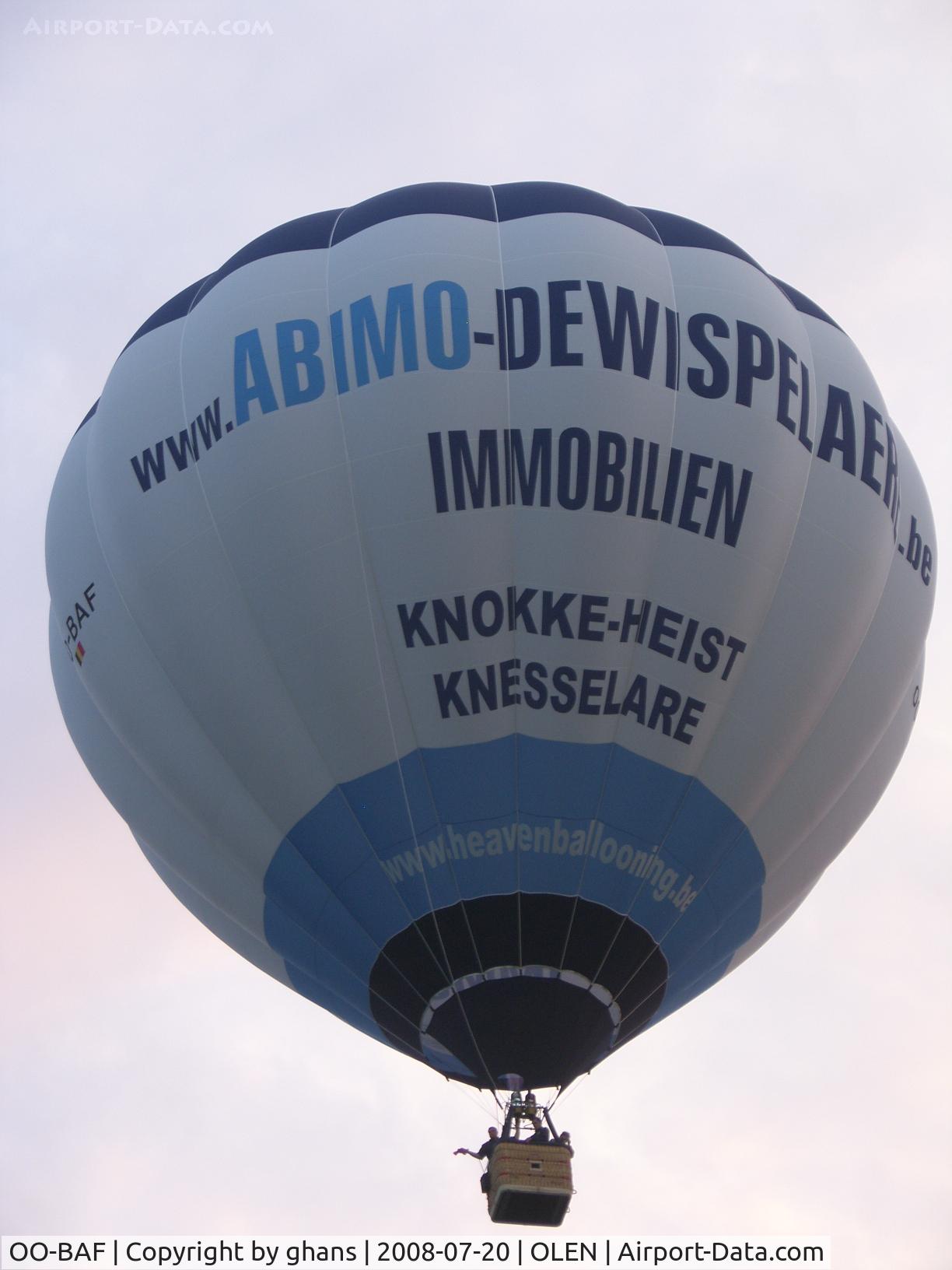 OO-BAF, 1994 Schroeder Fire Balloons G.26/16 C/N 414, OlenN 2008