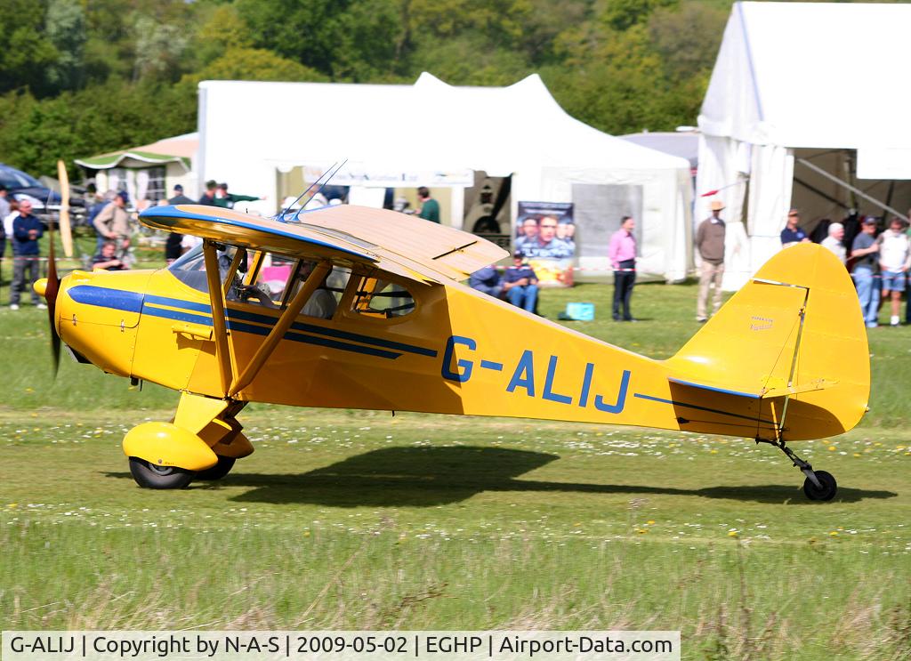 G-ALIJ, 1949 Piper PA-17 Vagabond C/N 17-166, Arriving during Micro trade fair