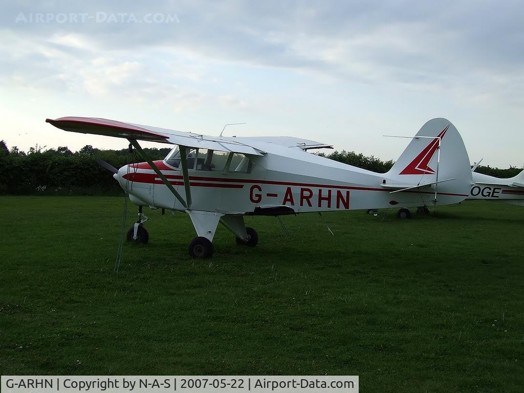 G-ARHN, 1960 Piper PA-22-150 Caribbean C/N 22-7514, Damaged Skin! Taken at East Winch, UK