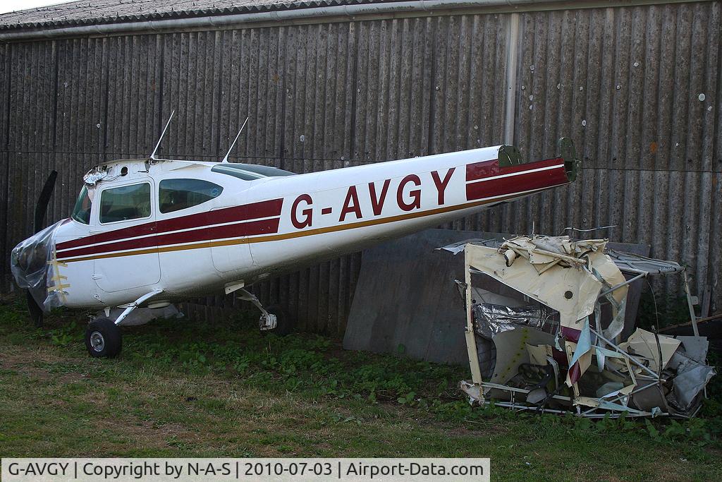 G-AVGY, 1967 Cessna 182K Skylane C/N 182-58112, The remains of both G-AVGY and G-ARDT at East Winch, UK