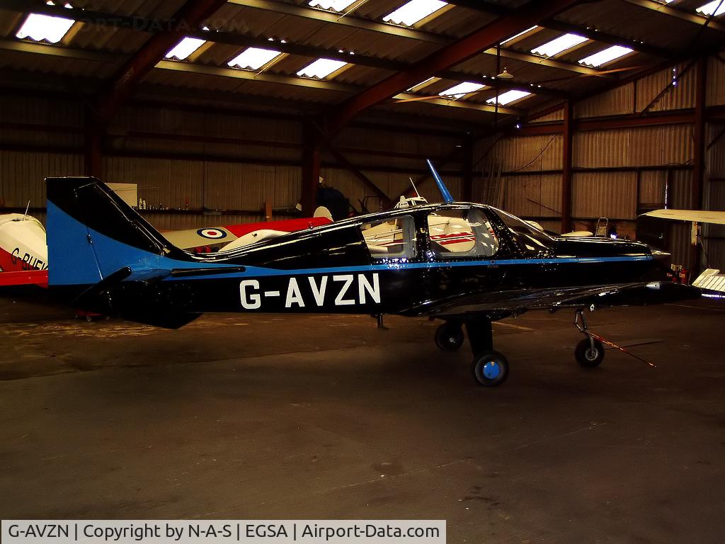 G-AVZN, 1968 Beagle B-121 Pup Series 1 (Pup 100) C/N B121-006, Based in a dark hangar!