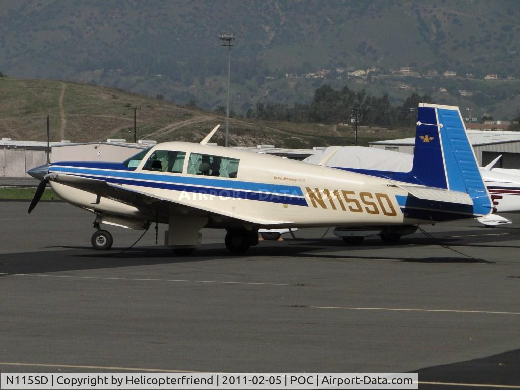 N115SD, 1980 Mooney M20K C/N 250369, Parked in transient parking
