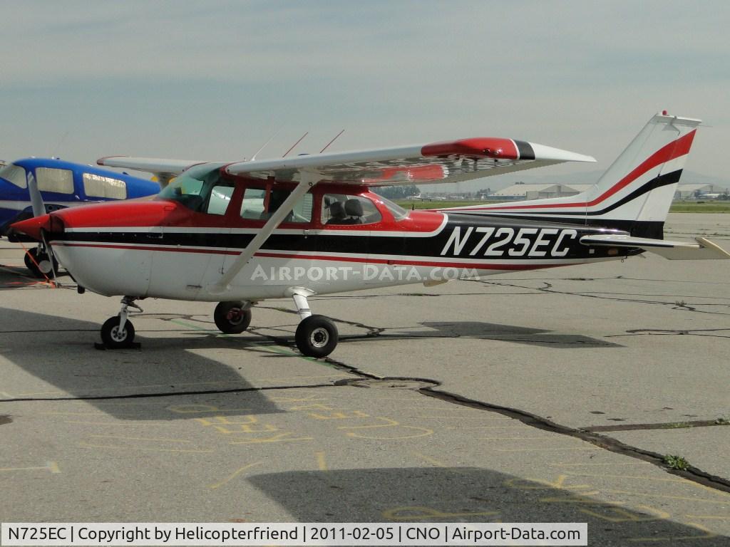 N725EC, 1972 Cessna 172M C/N 17260842, Parked in the area north of runway 26R and west of the Tower