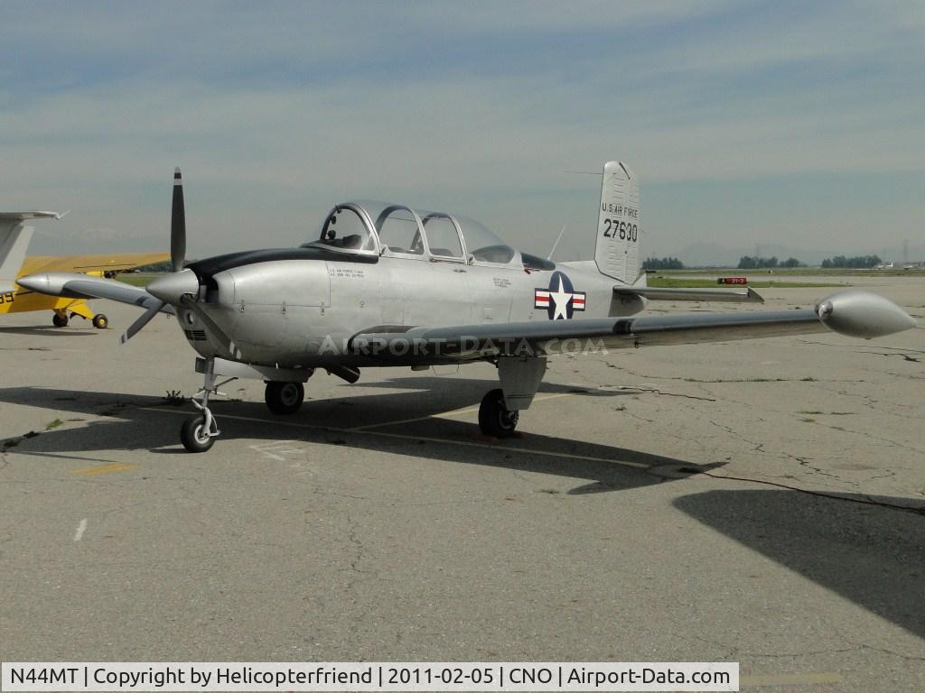 N44MT, 1952 Beech T-34A (A45) Mentor Mentor C/N G-11, Parked in the area north of runway 26R and west of the Tower