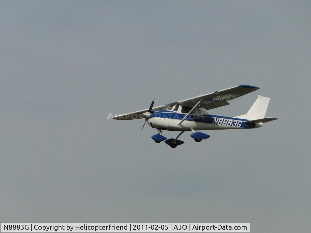 N8883G, 1966 Cessna 150F C/N 15062983, On final to land on runway 25