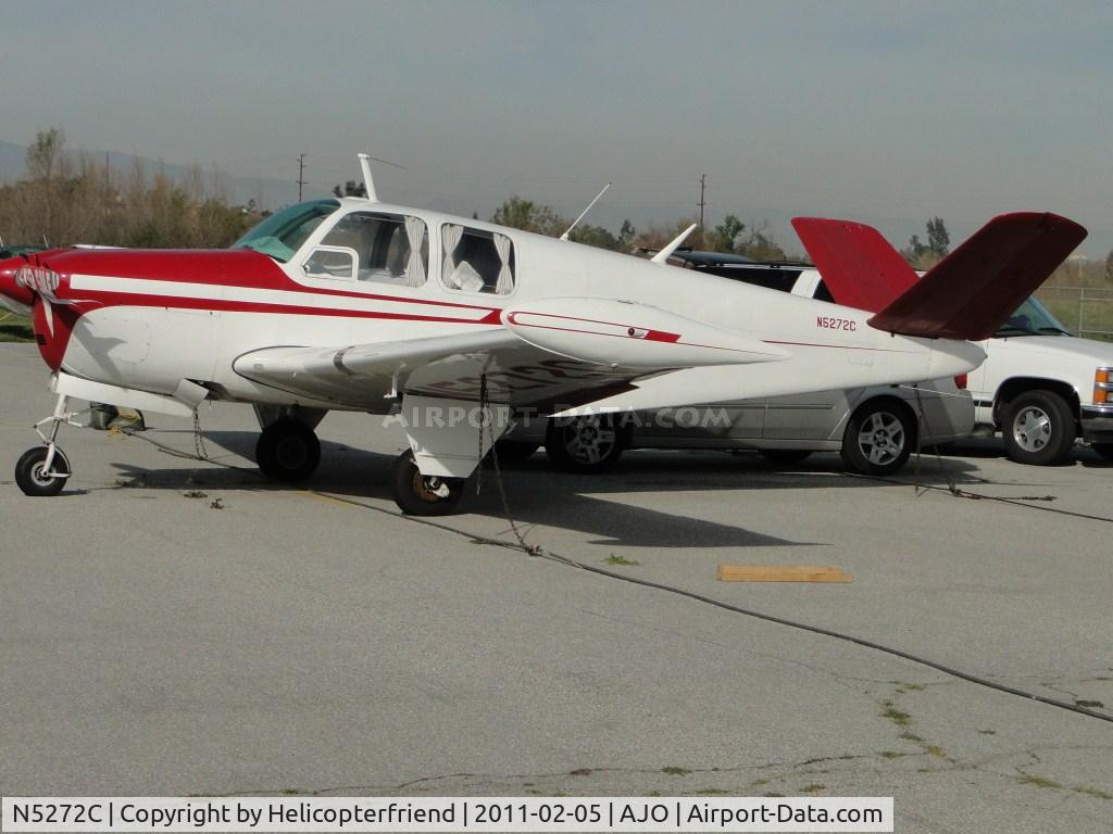 N5272C, 1951 Beech B35 Bonanza C/N D-2666, Parked in the east parking area