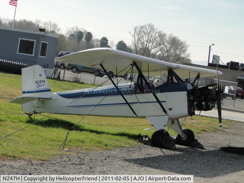 N247H, 1966 Corben Baby Ace Model D C/N JJV1, Parked at the grass' edge and appears to be having repairs done