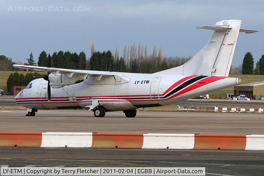 LY-ETM, 1987 ATR 42-300 C/N 067, 1987 ATR 42-300, c/n: 067 on Elmdon ramp at Birmingham