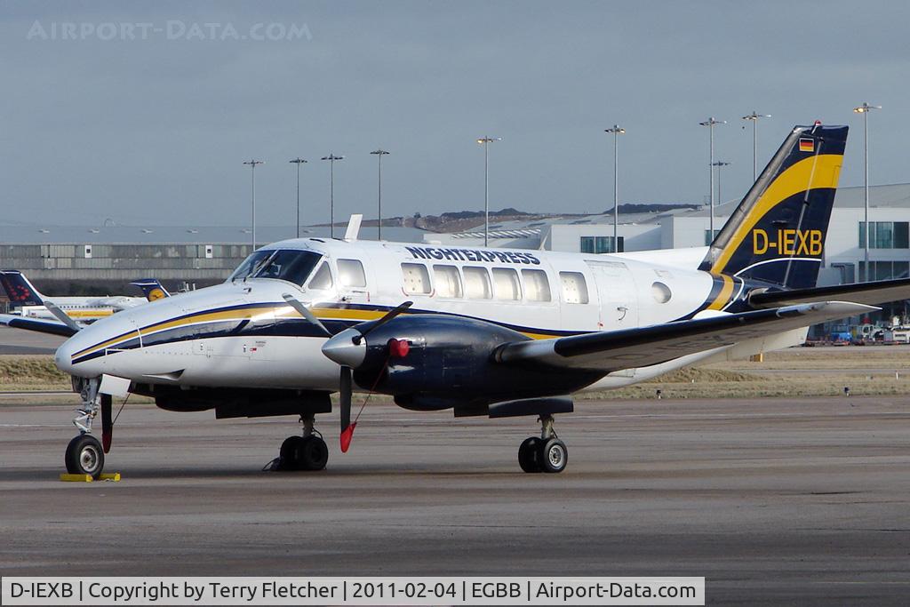 D-IEXB, 1969 Beech 99 Airliner C/N U-70, Nightexpress 1969 Beech BEECH 99, c/n: U-70 on Elmdon ramp at Birmingham