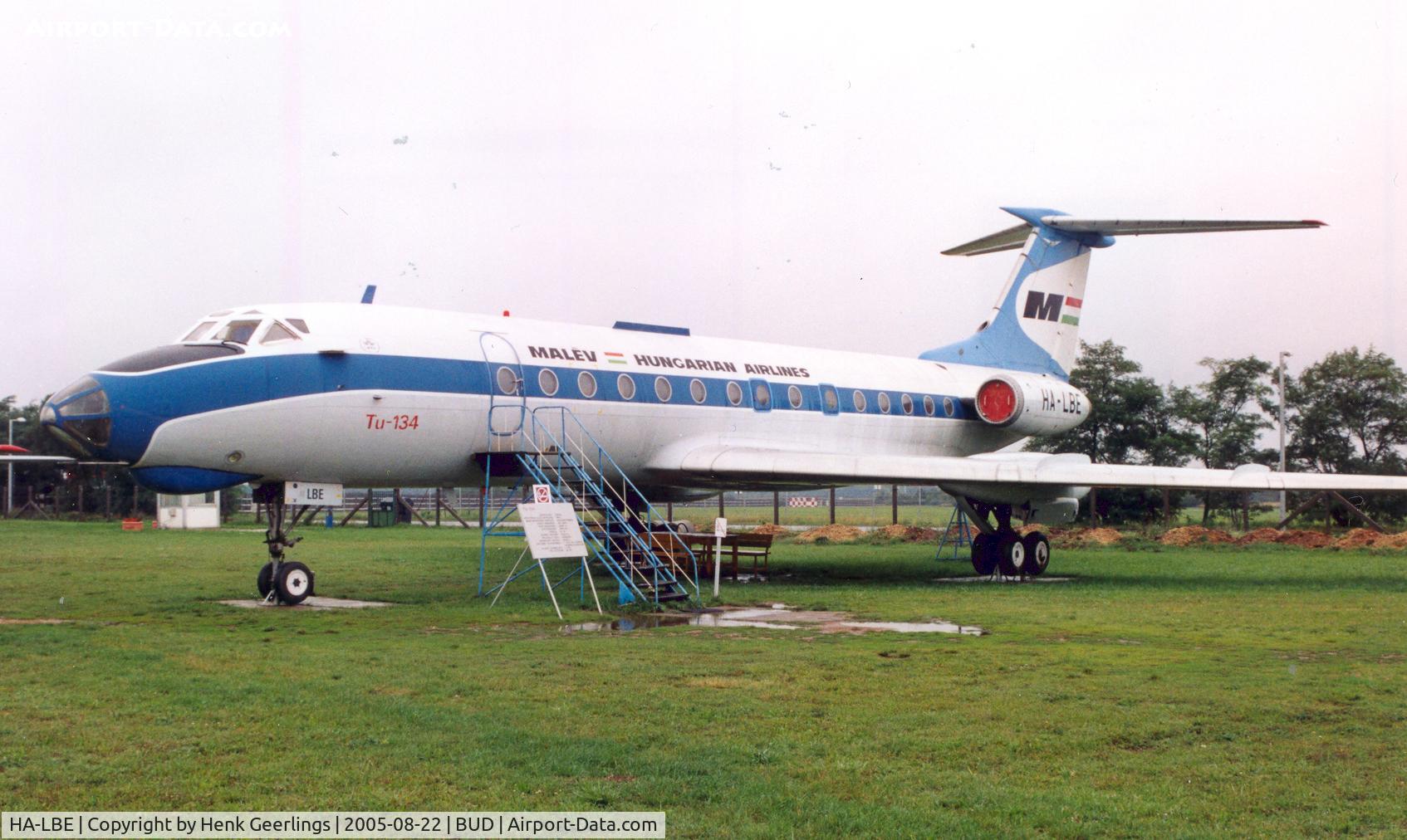 HA-LBE, 1969 Tupolev Tu-134 C/N 8350802, Budapest , Ferihegy Aviation Museum