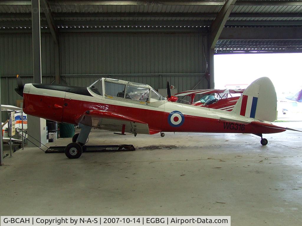 G-BCAH, 1951 De Havilland DHC-1 Chipmunk T.10 C/N C1/0372, Marked as WG316