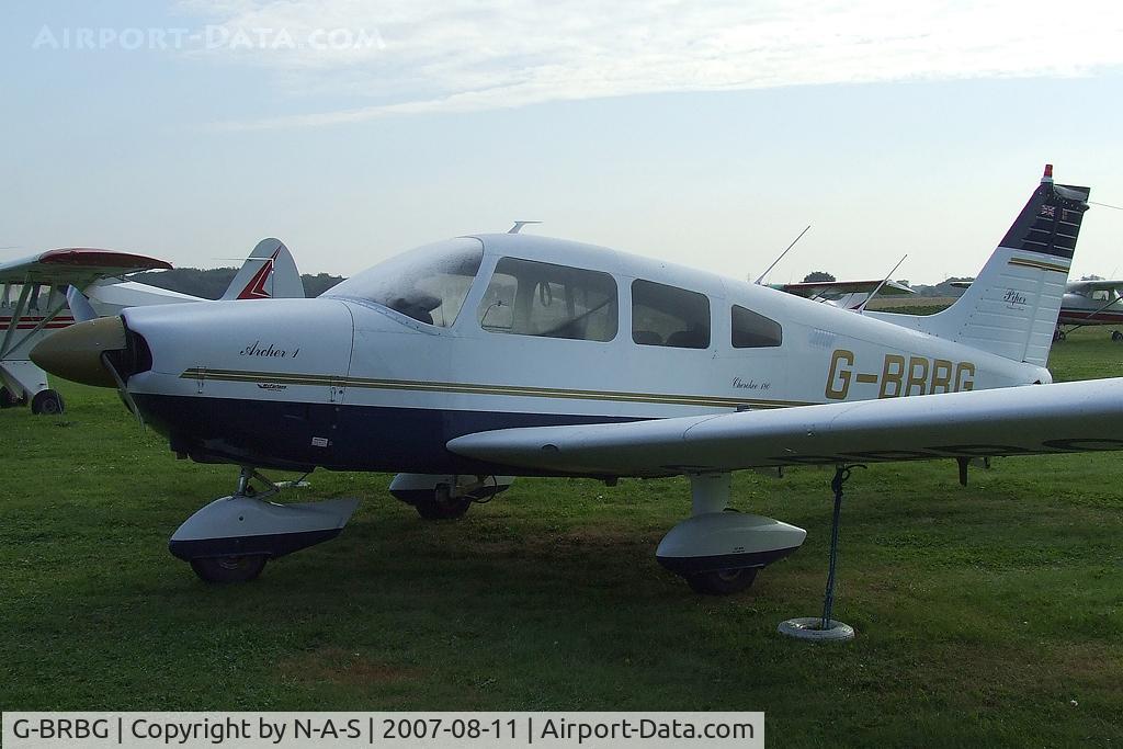 G-BRBG, 1975 Piper PA-28-180 Cherokee Archer C/N 28-7505248, Parked at East Winch, UK