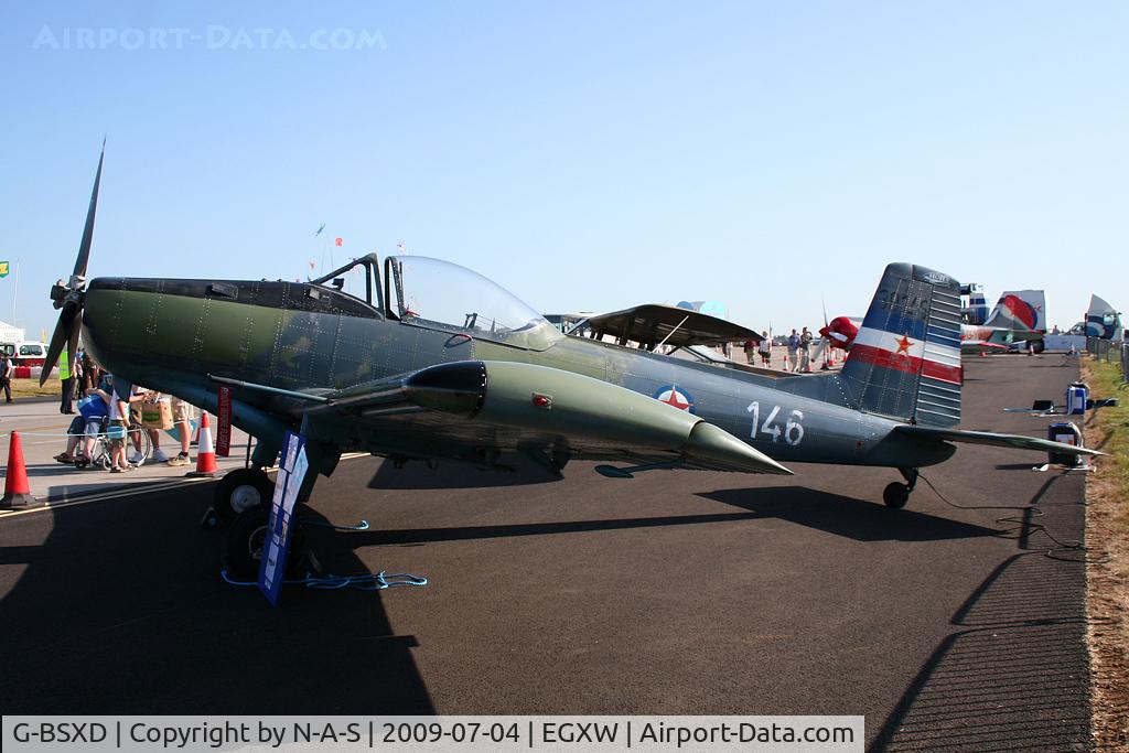 G-BSXD, 1977 Soko P-2 Kraguj C/N 030, Static, Marked as 30146