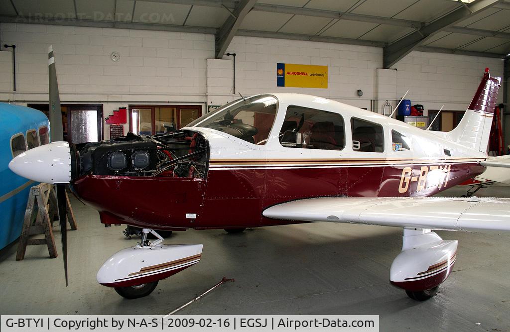 G-BTYI, 1981 Piper PA-28-181 Cherokee Archer II C/N 28-8190078, Maint visitor
