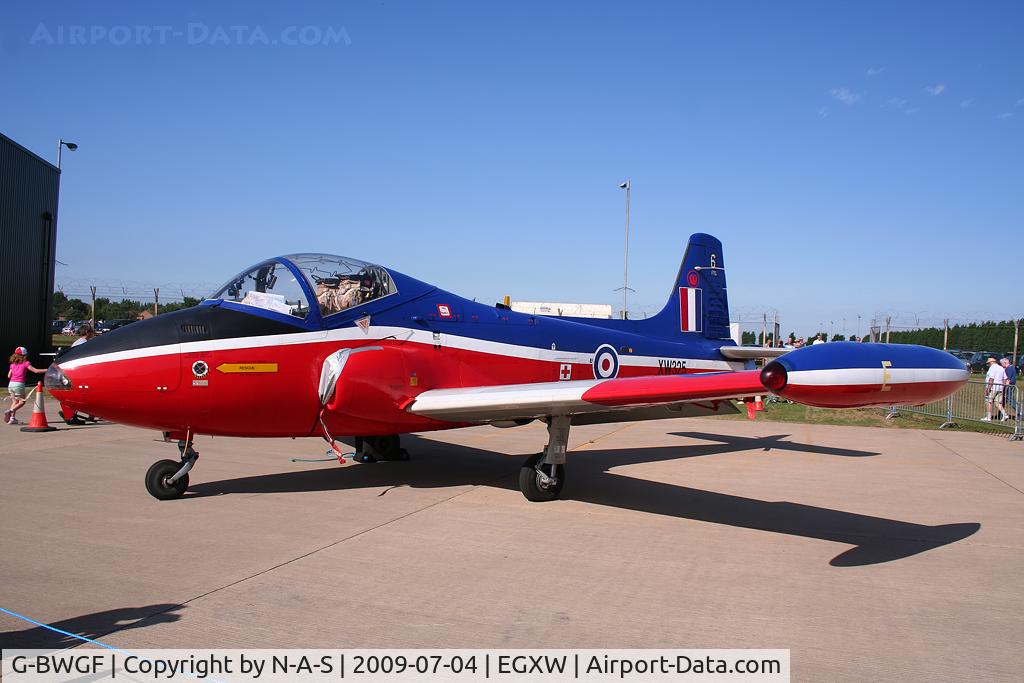G-BWGF, 1970 BAC 84 Jet Provost T.5A C/N EEP/JP/989, Static, Marked as XW325