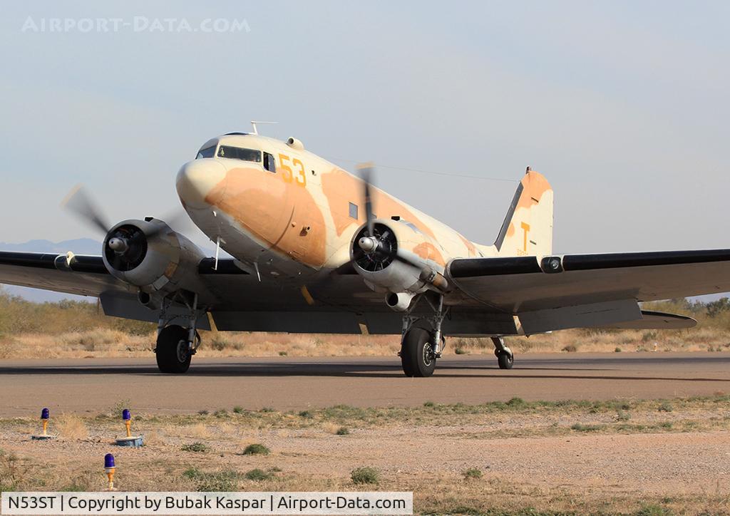 N53ST, 1943 Douglas DC3C (C-47A-20-DL) C/N 9380, Coolidge