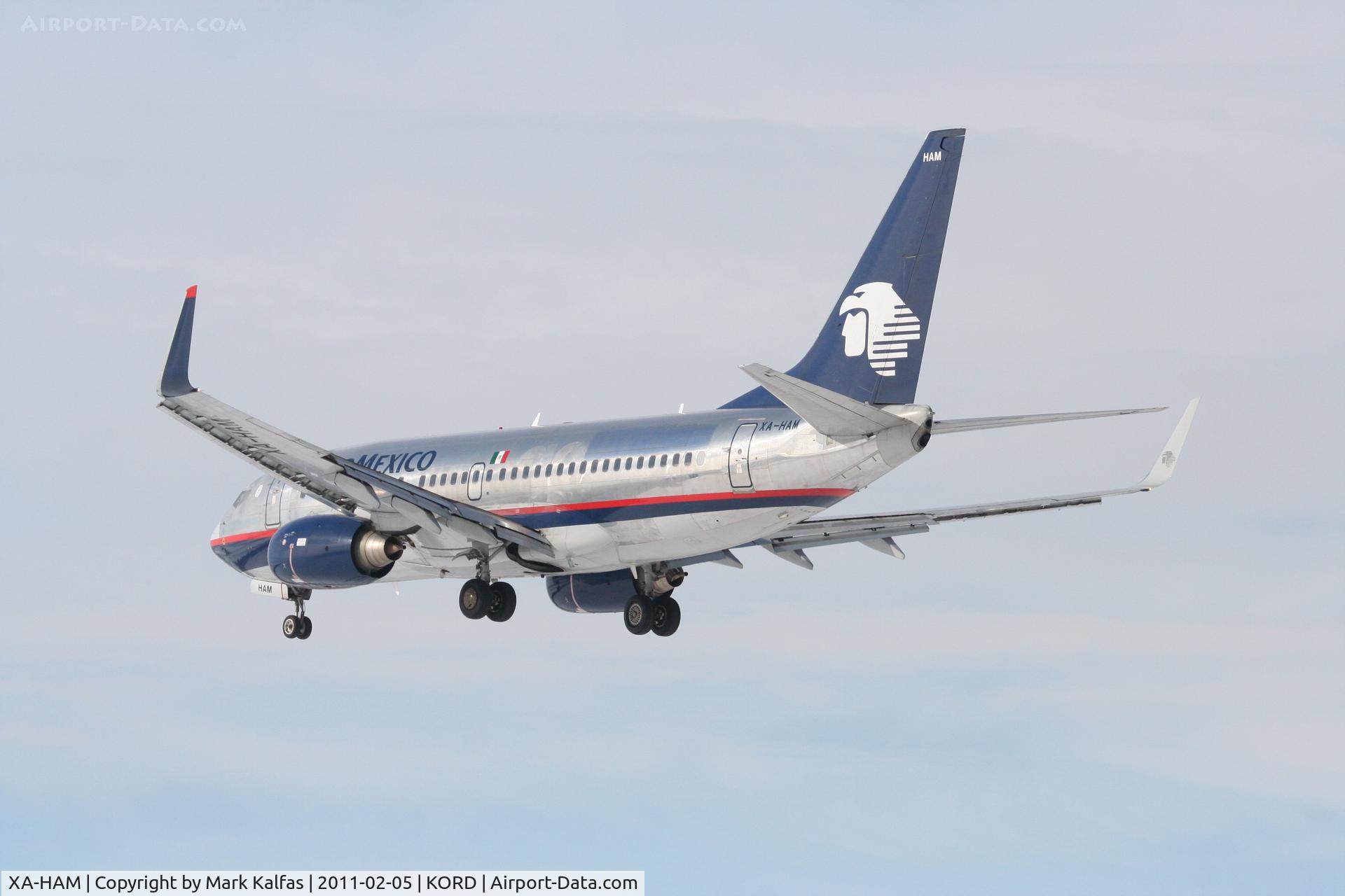 XA-HAM, 2004 Boeing 737-752 C/N 33789, AeroMexico Boeing 737-752, AMX686 on final RWY 28 KORD arriving from MMMX/Lic. Benito Juarez Int'l, Mexico City.