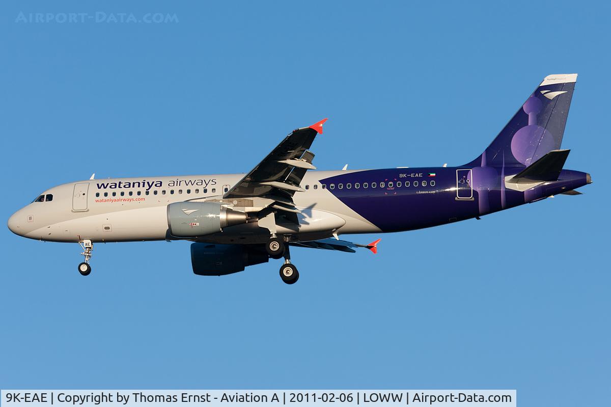 9K-EAE, 2010 Airbus A320-214 C/N 4235, On final runway 34
