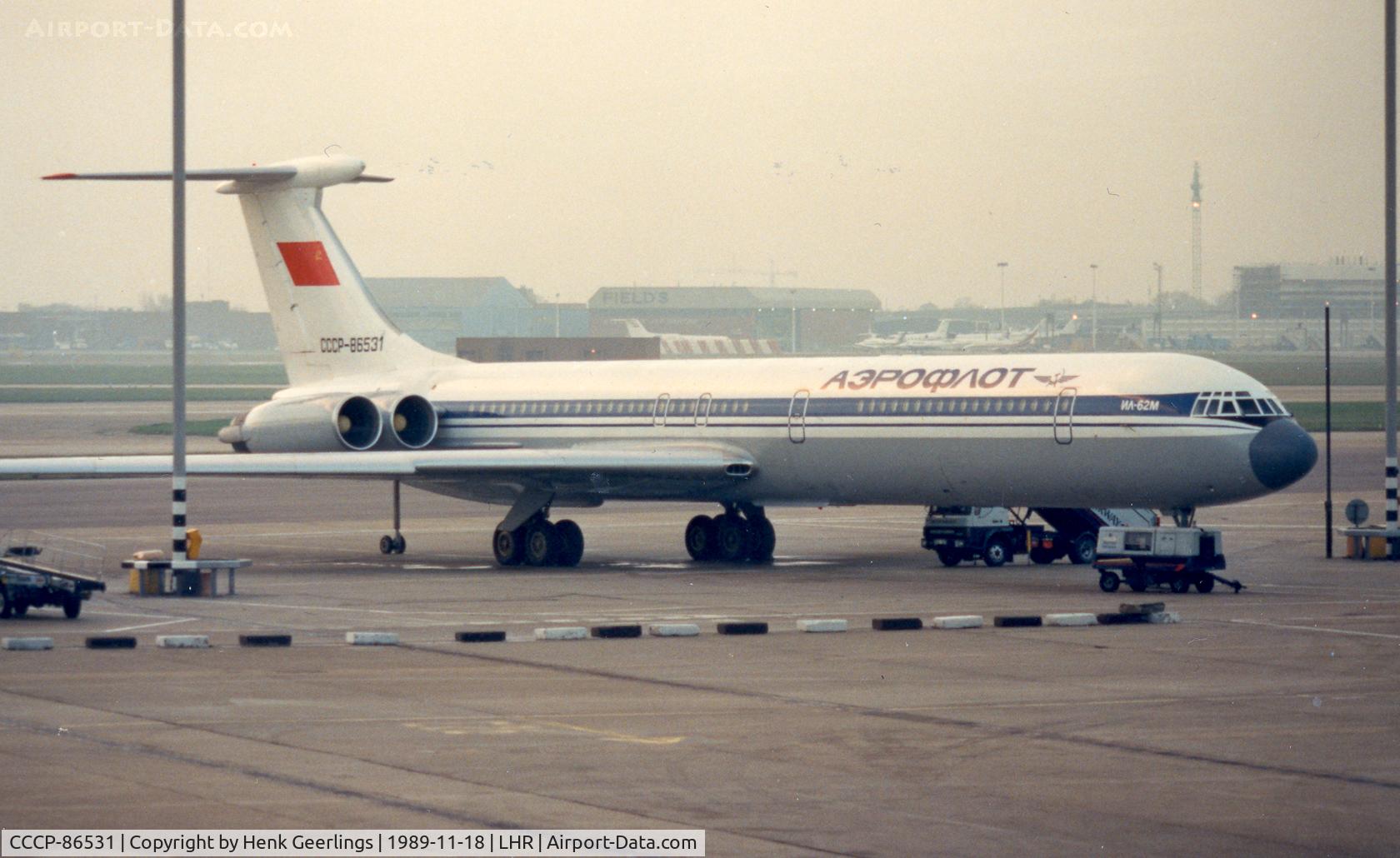 CCCP-86531, 1982 Ilyushin IL-62M C/N 4242654, Aeroflot