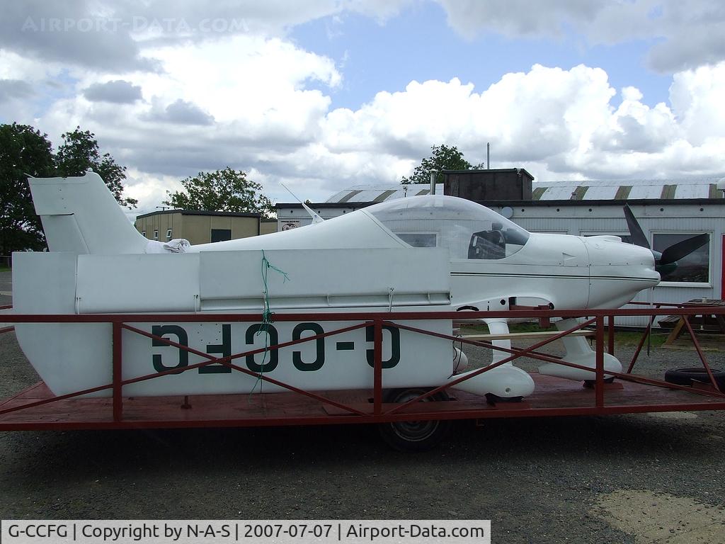G-CCFG, 2003 Dyn'Aero MCR-01 Banbi C/N PFA 301A-14047, Being trailered out of Gransden Lodge, UK