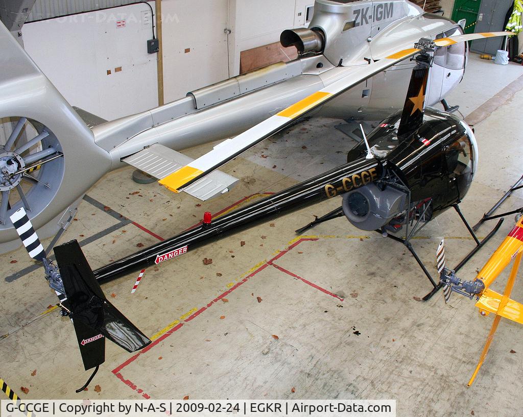 G-CCGE, 2003 Robinson R22 Beta C/N 3453, Unusual angle