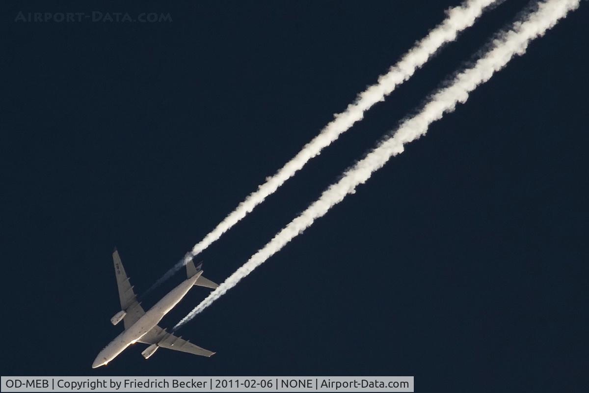 OD-MEB, 2009 Airbus A330-243 C/N 998, Middle East Airlines A330-231 cruising high