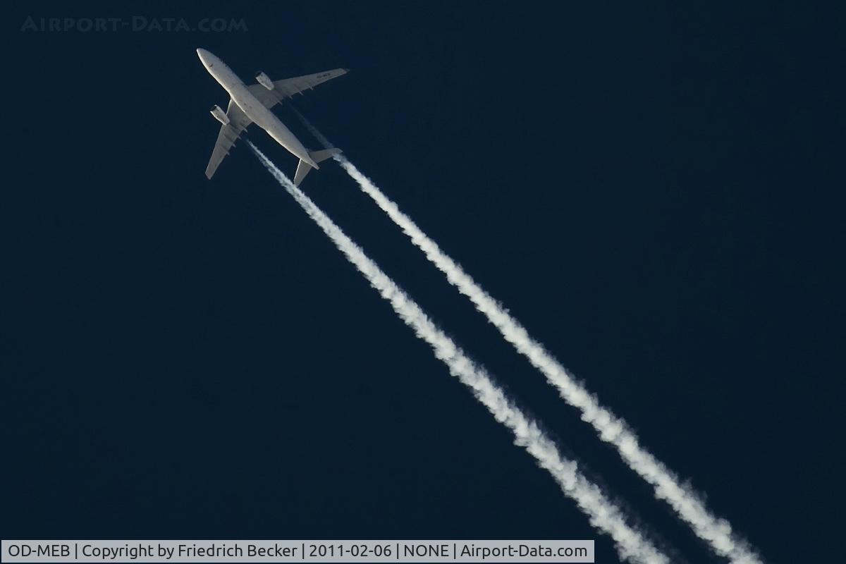OD-MEB, 2009 Airbus A330-243 C/N 998, Middle East Airlines A330-243 cruising high