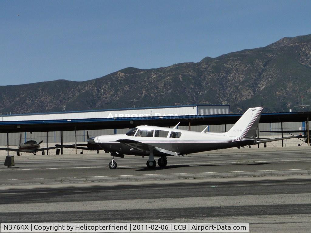 N3764X, Piper PA-24 C/N 24-4973, On the ground and rolling out