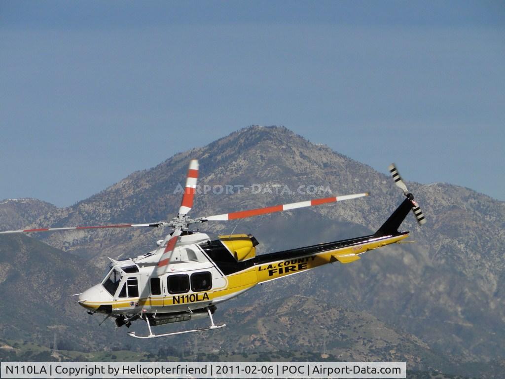 N110LA, 2005 Bell 412EP C/N 36392, After taxiing across taxiway Sierra, ship make a hard right turn and heads westbound for their work