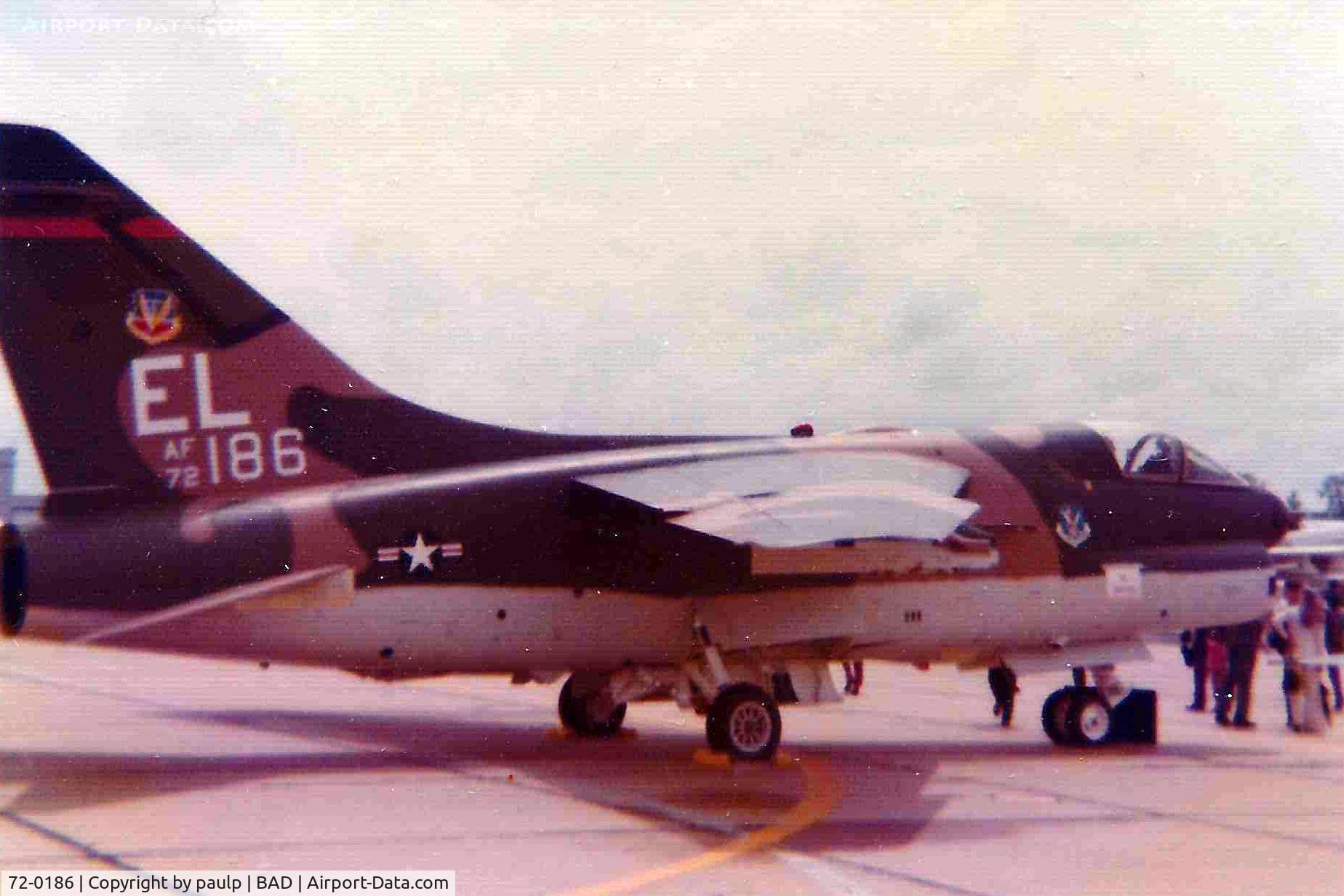 72-0186, 1972 LTV A-7D Corsair II C/N D-308, Barksdale Air Force Base 