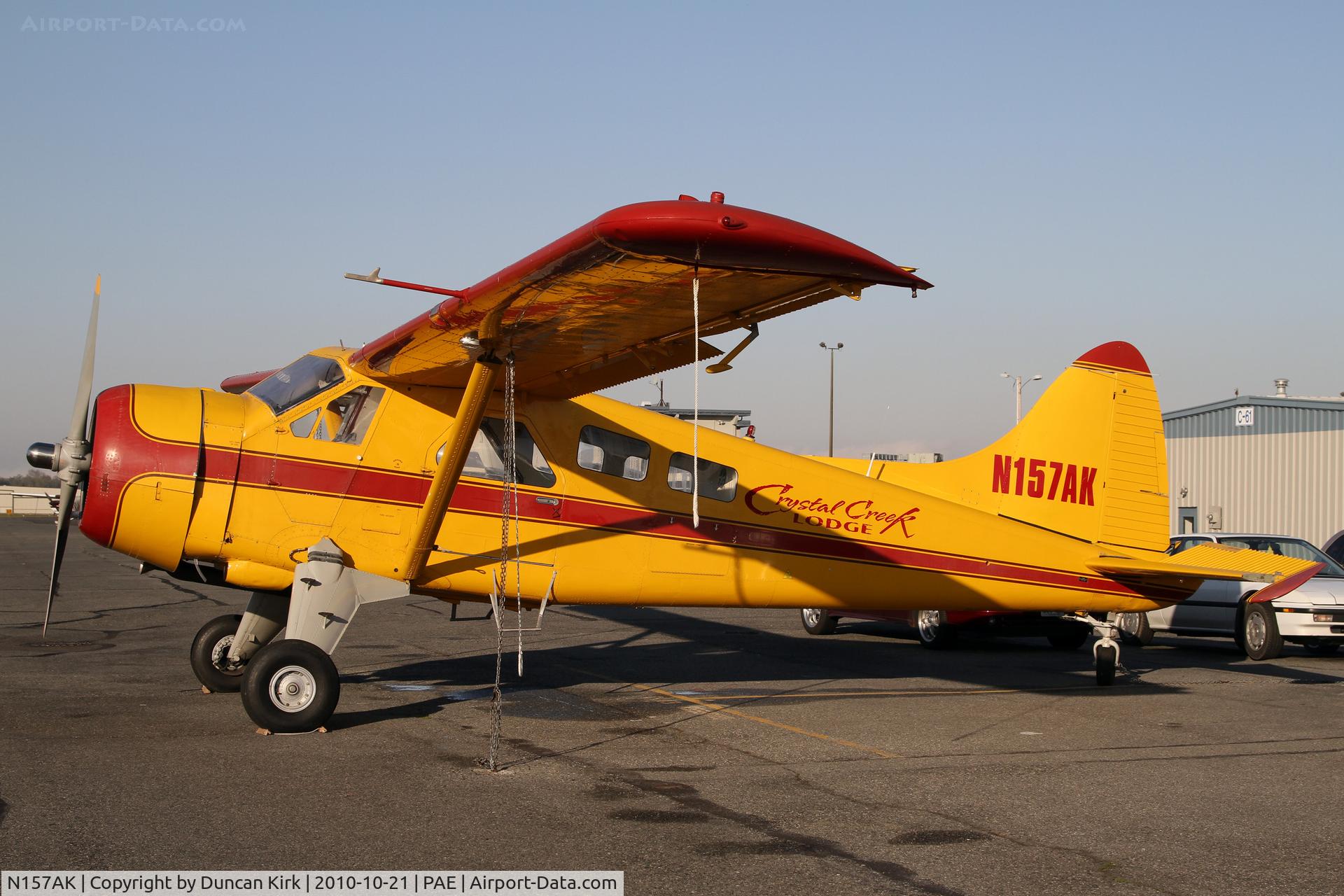 N157AK, 1965 De Havilland Canada DHC-2 Beaver Mk.1 C/N 1601, Crystal Creek LOdge DHC-2 in for painting with Sun Quest at Everett