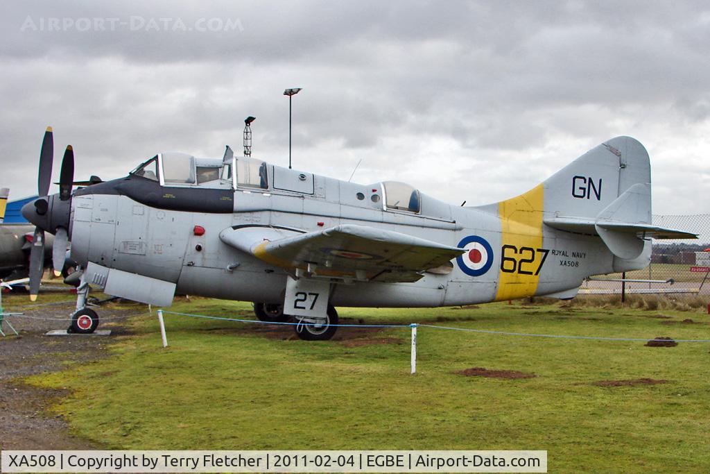 XA508, 1955 Fairey Gannet T.2 C/N F9327, Fairey Gannet T.2, c/n: F9327 at Midland Air Museum