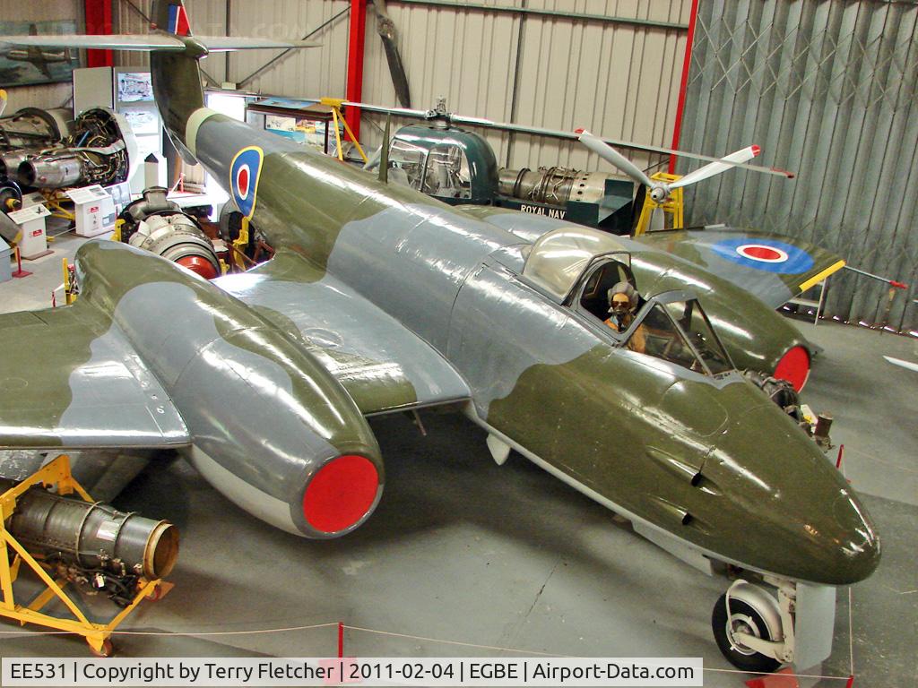EE531, 1944 Gloster Meteor F.4 C/N Not found EE531, Gloster Meteor F.4, at Midland Air Museum