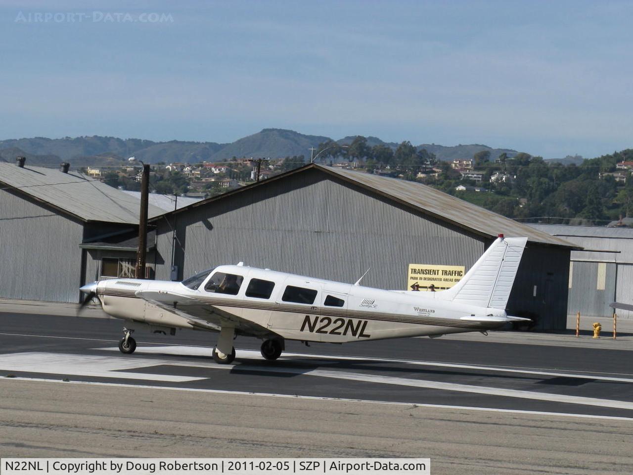 N22NL, 1987 Piper PA-32R-301T Turbo Saratoga SP Saratoga C/N 32R-8629006, 1987 Piper PA-32-301T TURBO SARATOGA SP TC, Lycoming TIO-540-S1AD 300 Hp, takeoff roll Rwy 22