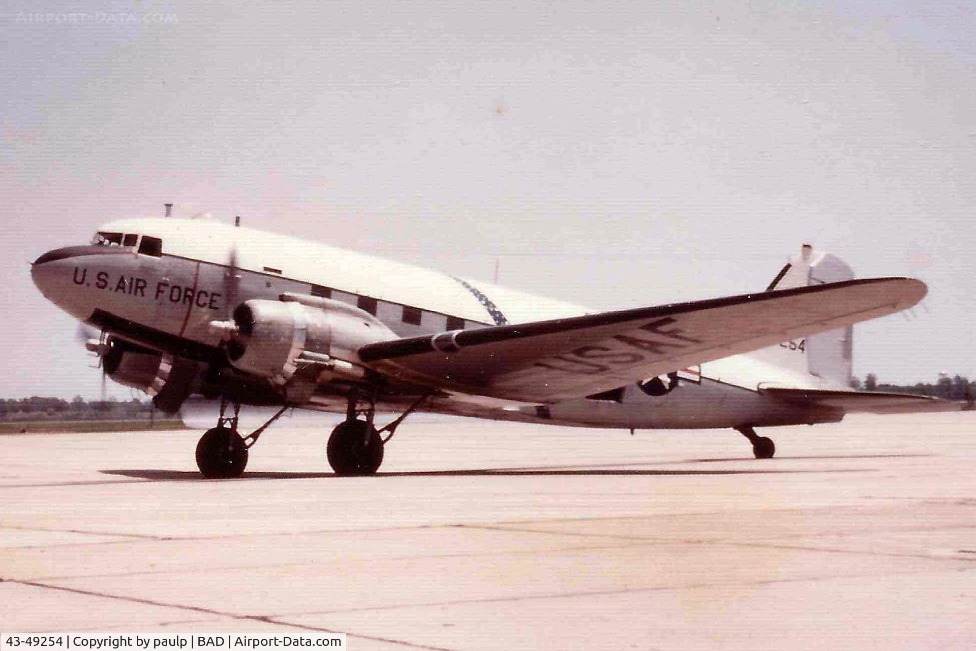 43-49254, 1943 Douglas C-47B Skytrain C/N 15070/26515, Barksdale Air Force Base 