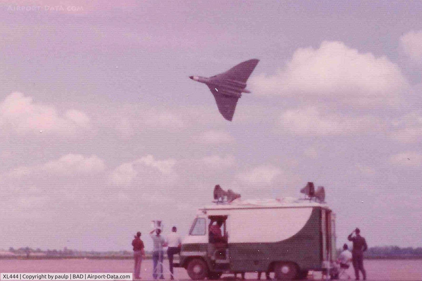 XL444, 1962 Avro Vulcan B.2 C/N Set 47, Vulcan Demo. Check out the Public Address system/truck! Barksdale Air Force Base 
