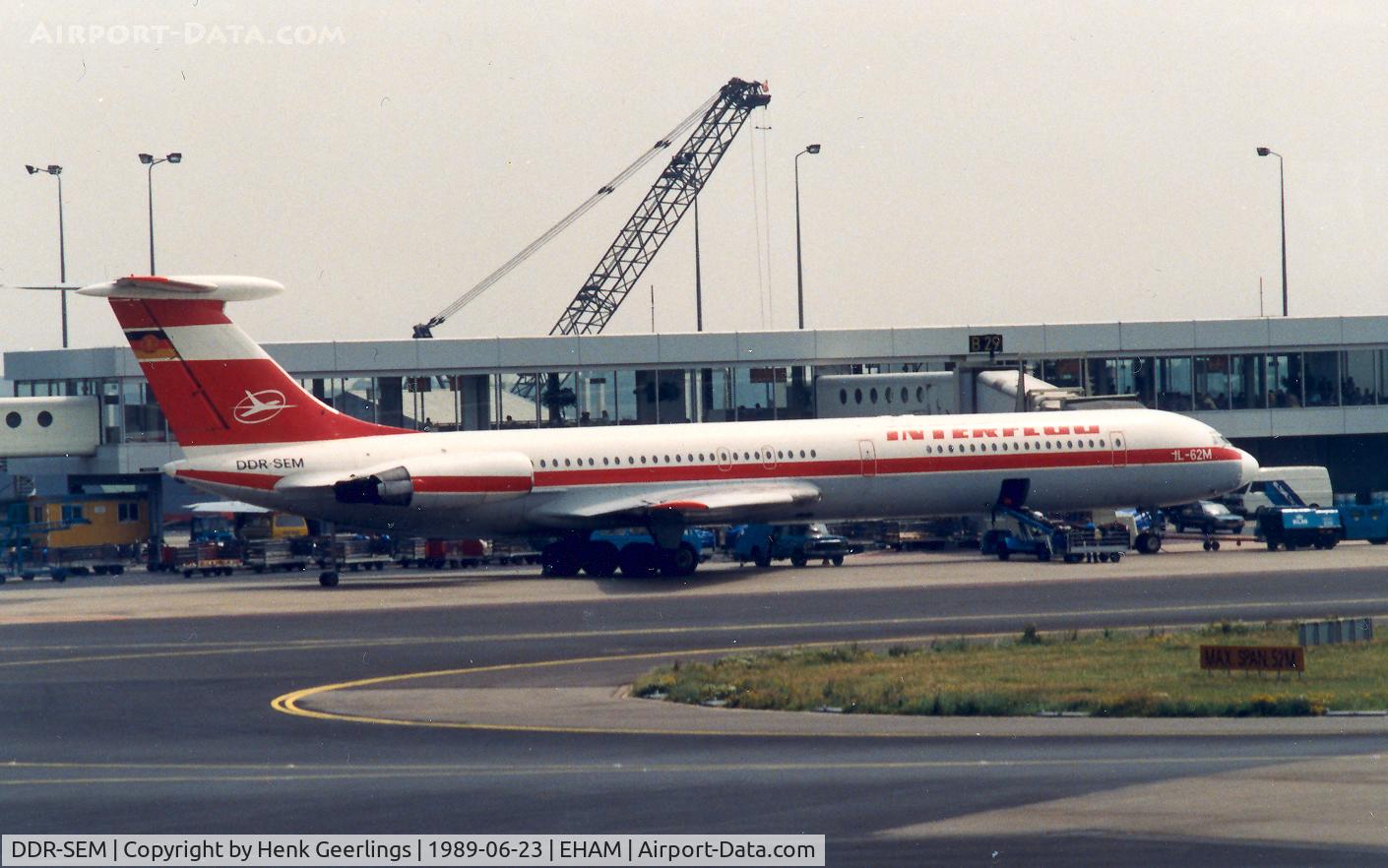 DDR-SEM, 1981 Ilyushin Il-62M C/N 4140536, Interflug