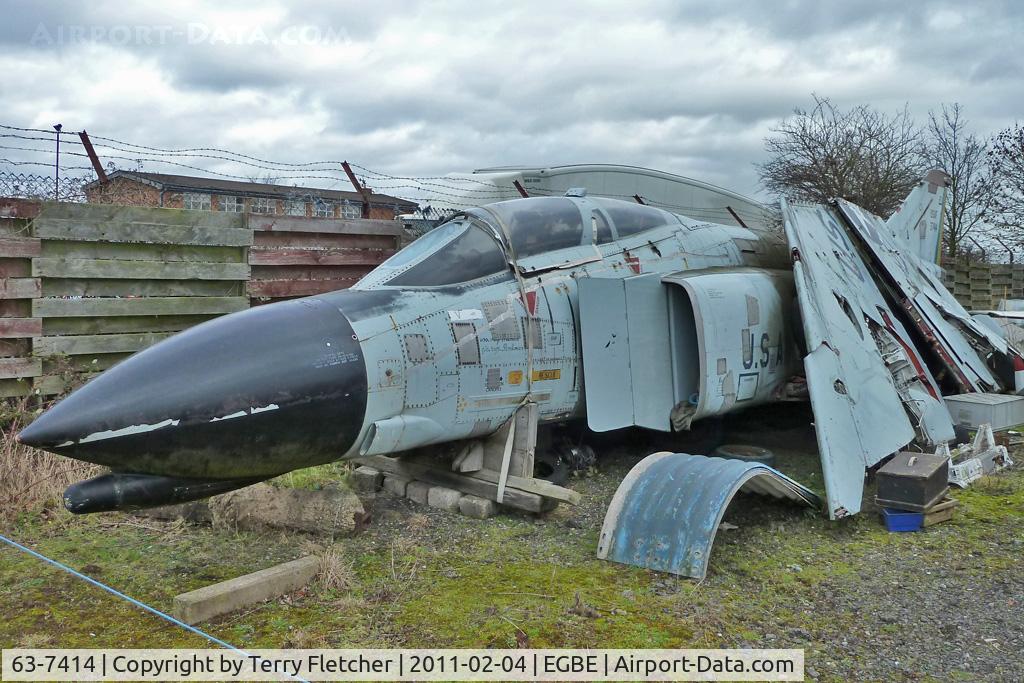 63-7414, 1963 McDonnell F-4C Phantom II C/N 329, 1963 McDonnell F-4C Phantom II, c/n: 329 dismantled for spares at Midland Air Museum