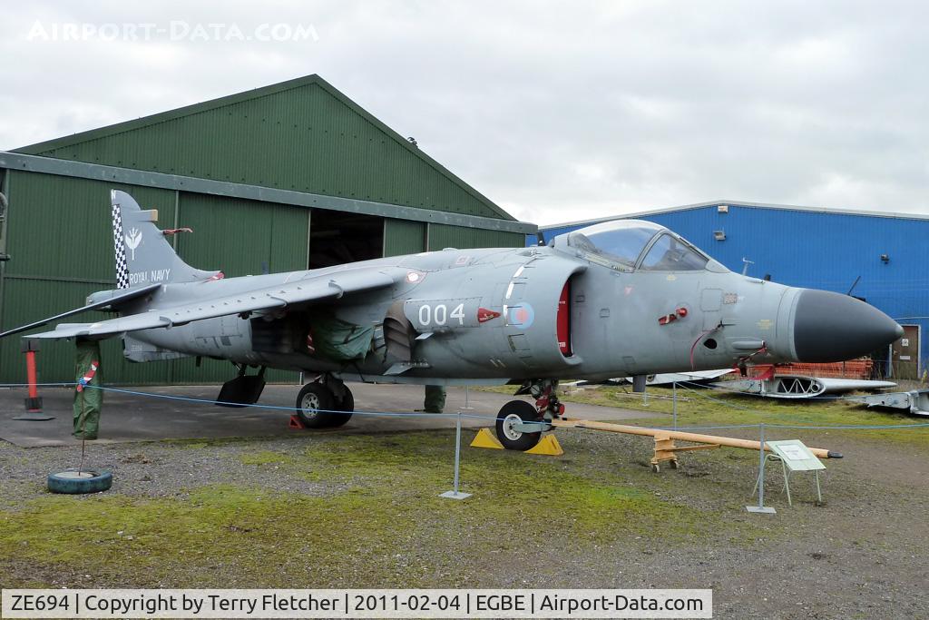 ZE694, 1988 British Aerospace Sea Harrier F/A.2 C/N B53/P28, 1988 British Aerospace Sea Harrier F/A.2, c/n: B53/P28 at Midland Air Museum
