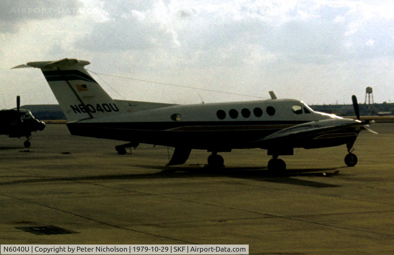 N6040U, 1979 Beech 200 C/N BB-482, Beech Super King Air seen at Kelly AFB in October 1979.